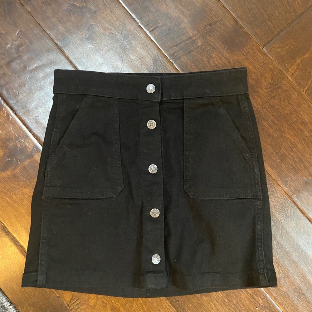 Black jean skirt